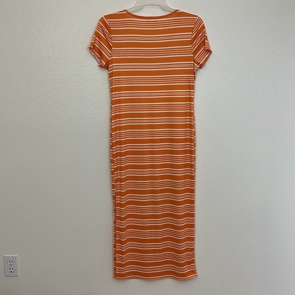 Jolie and Joy womans XL striped orange dress - Picture 11 of 12